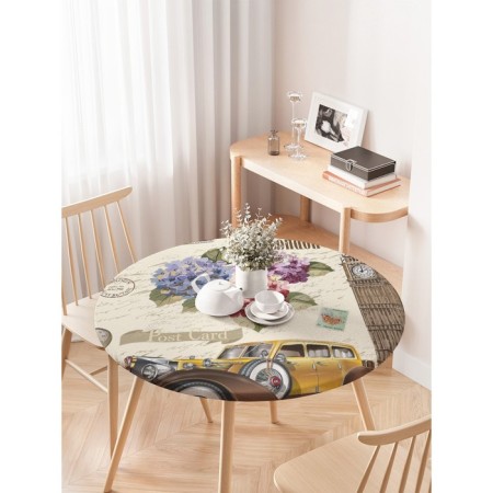 Gabloon on the London table, round, oxford, elastic band, size 120x120 cm, diameter 75-100 cm-2