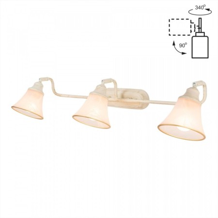 Citilux Provence Cl511534, 65x13 cm, 3x60W, E14, white color