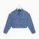 Women's shirt shortened with cuts Mist: Denim R.48, Blue