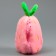 Soft toy "Bunny Klubnik" on the key fabric, 11 cm