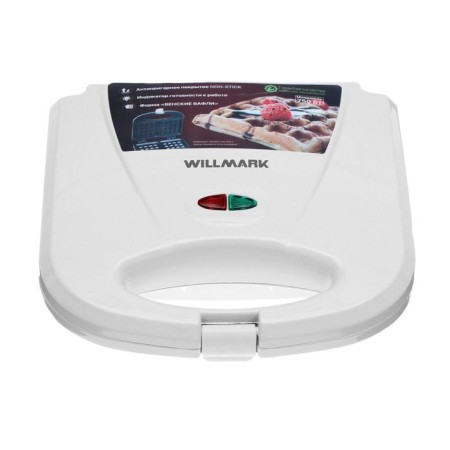 Electrovafelnik Willmark WM-275, 750 W, Viennese waffles, anti-stick coating, white-3