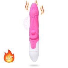 Vibrator of the Okpok, a stimulator of a point G, 12 modes, heating up to 42 degrees, 23.7 x7.6 cm, pink 76