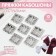 Buckwheat Cabocons with rhinestones "Square" for bows, 15 × 15 mm, 10 pcs, silver color