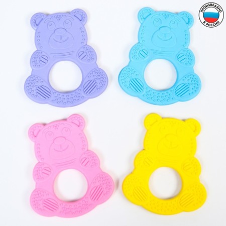 Silicone Broke “Mishutka”, Mix color, button-1