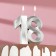Candle in the Cake "Fine", number 18, silver