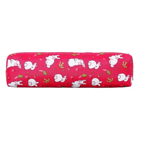 School Penal on the zipper Calligrata "Rabbits", raspberry-2