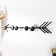 Decorative metal hooks "arrow" black 5.5x40 cm
