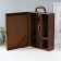 Casket wood, leatherette to the bottle "Plant patterns" 3 objects 37x26x11.5 cm