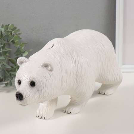 Piggy bank "Bear White" 18.5 x 14 x 36 cm-1