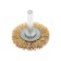 Metal brush for a tundra drill, with a hairpin, flat, 40 mm