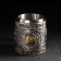 Bull stainless steel mug, 400 ml, silver color