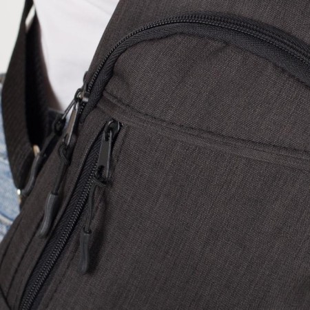 Sling bag ZFTS, from textiles, black color-3