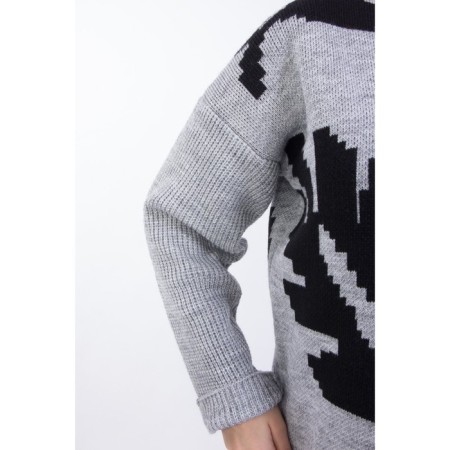 Cardigan female, size 42, gray color-3