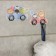 A set of double hooks of self -adhesive "animals", 2 pcs, drawing mix
