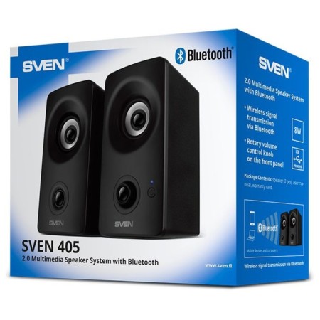 Speakers Sven 405 2.0 black 8W BT wireless bt-4
