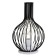 Night -core jug loft LED from batteries 3AAA Black 12x12x19 cm Risalux