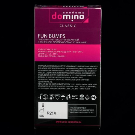 Domino Classic Fun Bumps condoms, 6 pcs.-1