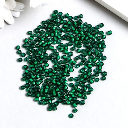 Beads "Zlatka" GR 08/0, 3 mm, 10 g dark green-1