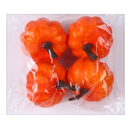 Figure for crafts and decor "Pumpkin", set 4 pcs., Size 1 pc. - 6 × 6 × 6 cm, orange color-2