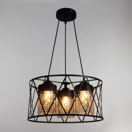 Chandelier 2621/3 E27 40W Black 40x40x22-122 cm Bayerlux-1