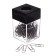 Square crossbreaker with a magnet transparent plastic, paper clips 100 pieces