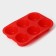 The form for baking is the “figure. Circle ”, silicone, 21.5 × 14.5 cm, 6 cells (5.7 × 5.7 × 3 cm), color mix