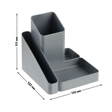 Organizer stand for the office Image Gray metallic