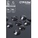 Flat adhesive rhinestones (set 10 pcs), 14mm, black color