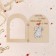 Wooden postcard "Love" Handwork, light, elephant, 12x8 cm