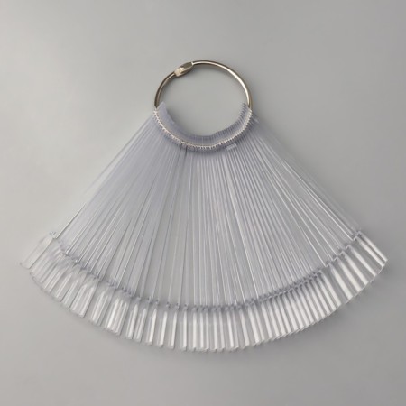 Palette for varnishes on the ring, 50 nails, shape soft square, transparent color-3