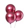 Latex ball 9 ", chrome, metal, in a set 50 pcs., Fuchsia color