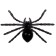Fun "Spider", black color, 20 × 15 cm