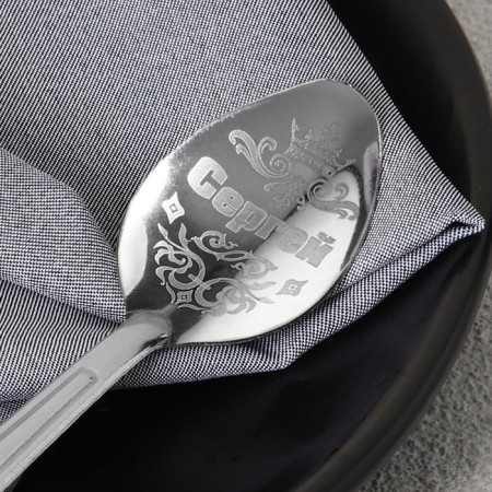 A teaspoon spoon with engraving since February 23 "Sergey", 3 x 14 cm.-6