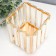 Summary Metal for 1 candle "Crystals" Square gold 12.5x11.5x11.5 cm