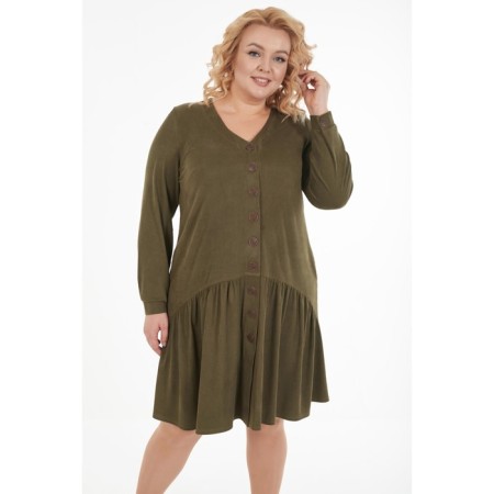 Women's dress, size 52, khaki color-3
