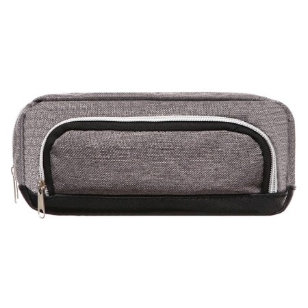 School Penal on the zipper Calligrata, 2 departments, gray-1