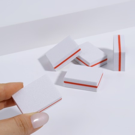 Buffs sandpaper for nails, set 50 pcs, bilateral, 3.5 × 2.5 cm, white color-4
