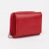 Women's wallet on the button, red color