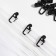 Hook for curtains, cloves with a lock, 2.7 × 1.1 cm, black color