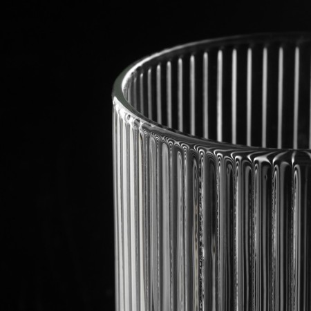 A glass with ribbed walls, 300 ml-2