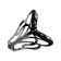 Furniture support cappio carved OP02, h = 130 mm. 10 mm, glossy black color