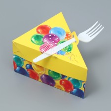 Cake for a cake with a fork, confectionery packaging 