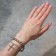 Bracelet Metal “Chain” Two threads cross, color silver, 17 cm