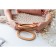 Handles for bags are wooden, d = 13 × 7.5 / 17 × 11.5 cm, 2 pcs, beige color