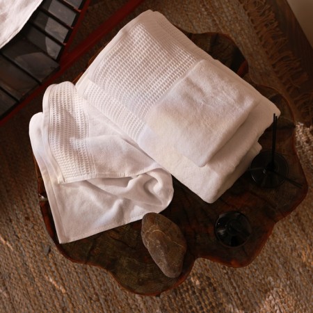 Trure -colored towel SL Home: Waffle "Blanc de Blanc" 100x180 cm, 100% cotton, 490 g/m2-1