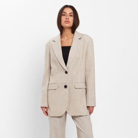 Women's jacket with side cuts MIST Size 52-54, beige color
