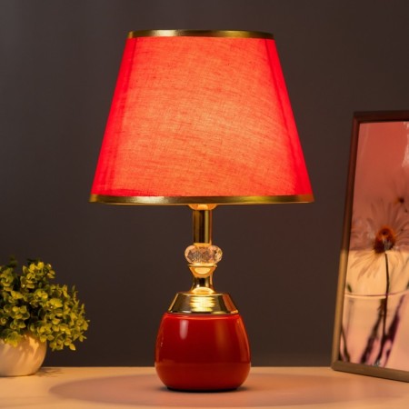 Layla table lamp E27 40W red-gold 25x25x41 cm Risalux-1