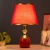 Layla table lamp E27 40W red-gold 25x25x41 cm Risalux