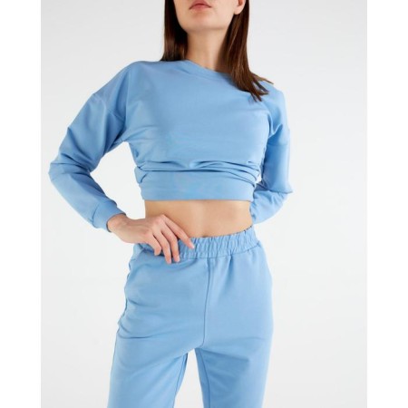 Women's costume (sweatshirt, trousers) minku: Casual Collection Blue color, size 46-6