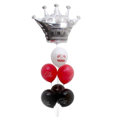 Bouquet of balloons "Champion", latex, foil, set of 7 pcs.-1